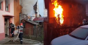 Incendiu în Alba, 2 pompieri au salvat viața persoanelor blocate în casă