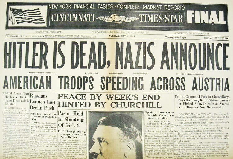 Hitler died 73 years ago — here's how newspapers reacted ...