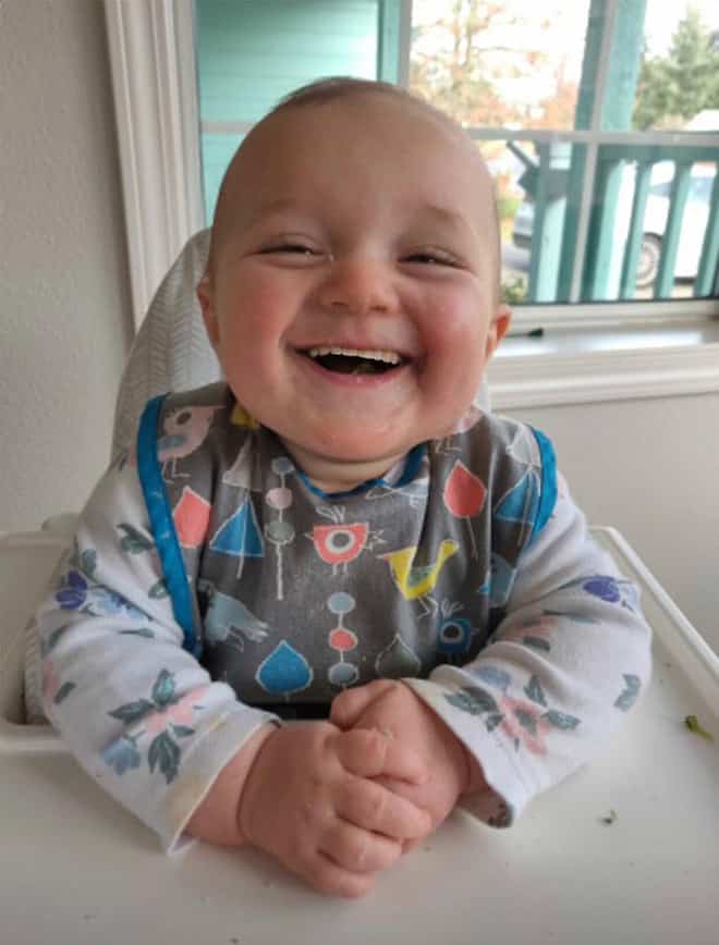 Babies with adult teeth look really creepy.