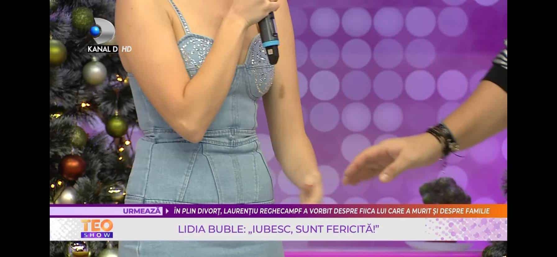 Lidia Buble, apariție surprinzătoare la „Teo Show”. Cum a justificat artista vânătaia de pe mână