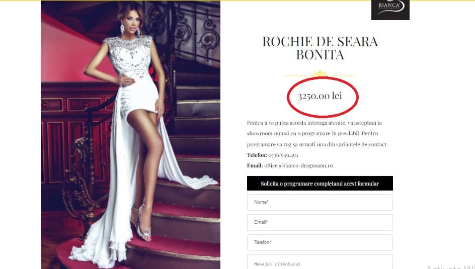 Cât costă o rochie semnată de Bianca Drăgușanu. Nu orice femeie își permite să o cumpere