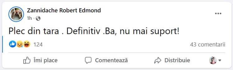 Zanni de la „Survivor”, ieșire nervoasă, pe internet! Fostul „faimos” părăsește România? „Nu mai suport”
