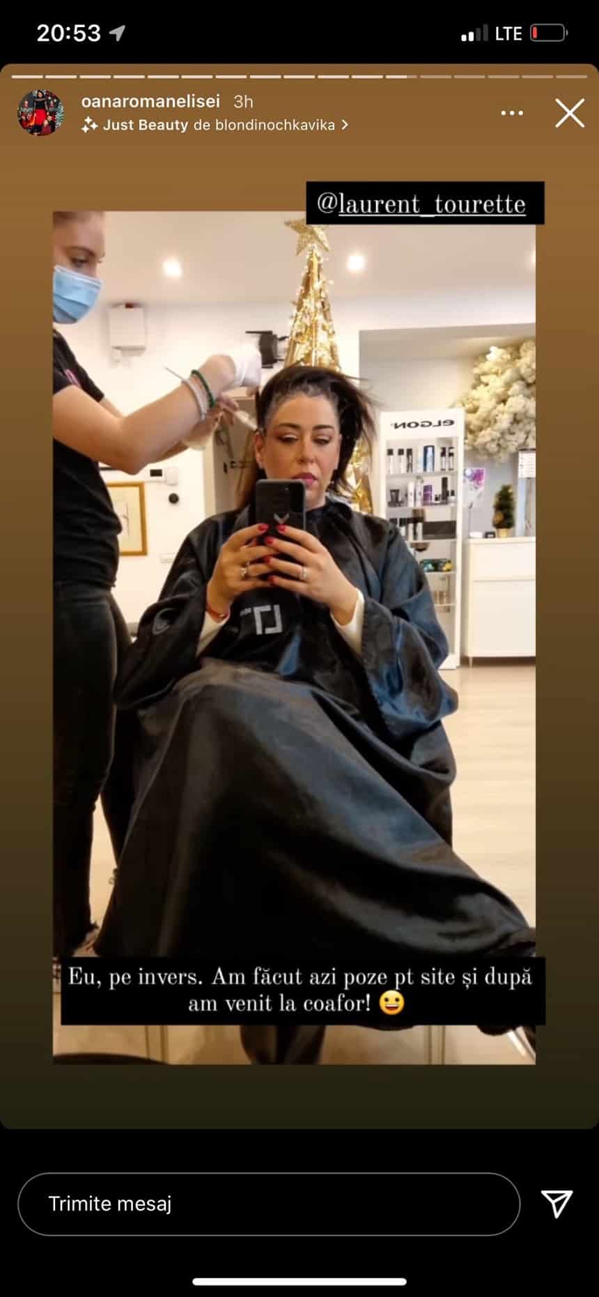 Oana Roman a avut o zi plină, dar tot a ajuns la coafor! Vedeta va intra în noul an cu un alt look, după ce s-a vopsit