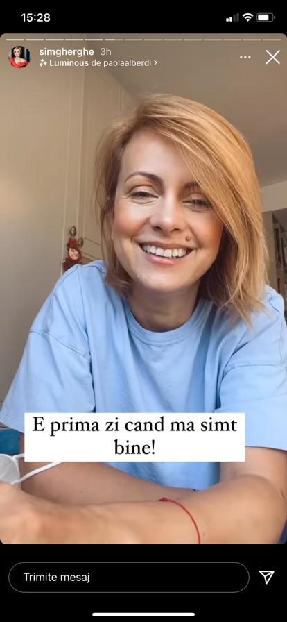 Simona Gherghe, cum se simte după perioada de izolare. Prezentatoarea TV continuă să poarte mască în casă: „Este prima zi când mă simt om”