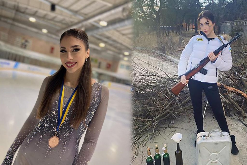 Patinatoarea ucraineană Nastya Arkhypova lăsat sportul pentru arme şi cocktailuri Molotov: „Eu stau la Kiev cu președintele meu! ”