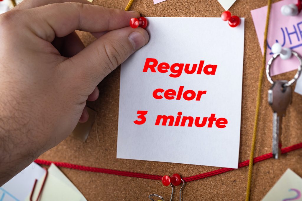 Tu ai auzit de regula celor trei minute? Aceasta este strategia care te ajută să nu mai amâni treburile