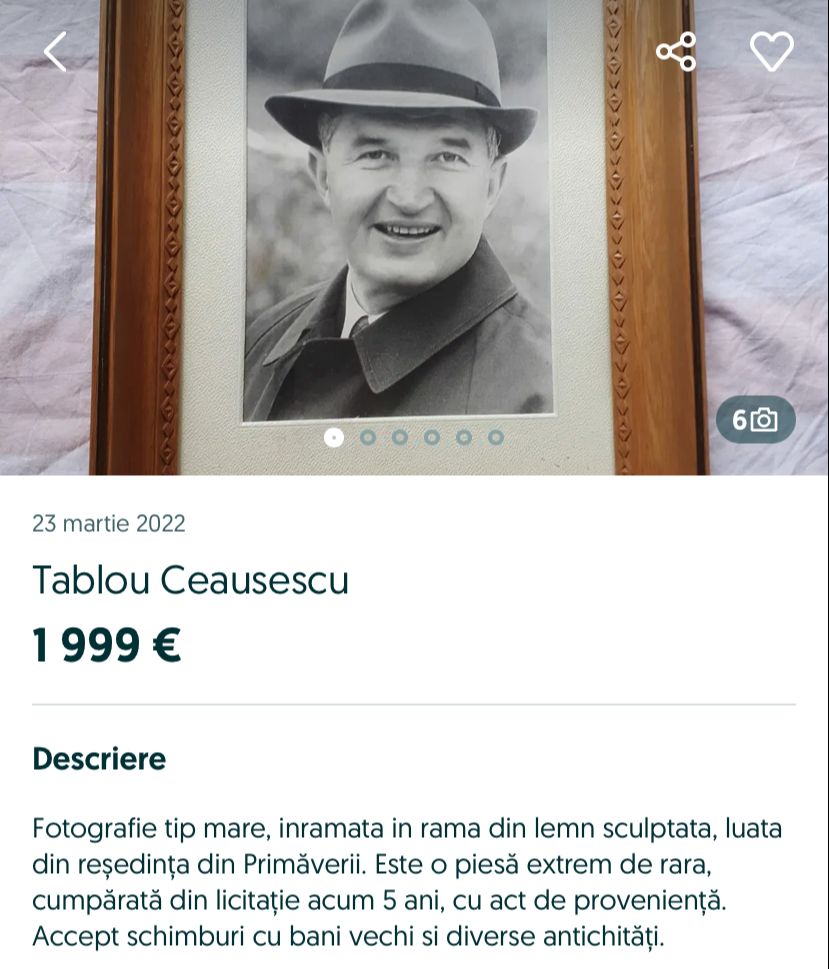 Sumă uriașă cu care se vinde un tablou cu Nicolae Ceaușescu! Cine îl are poate câștiga bani mulți pe el FOTO