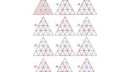 Cel mai tare test de inteligență! Câte triunghiuri vezi, de fapt, în imagine?