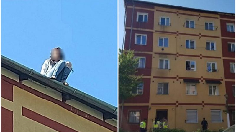 S-a dat alarma în Reșița! O femeie care a amenințat că se aruncă de la etajul 4 a alunecat și a căzut în gol.