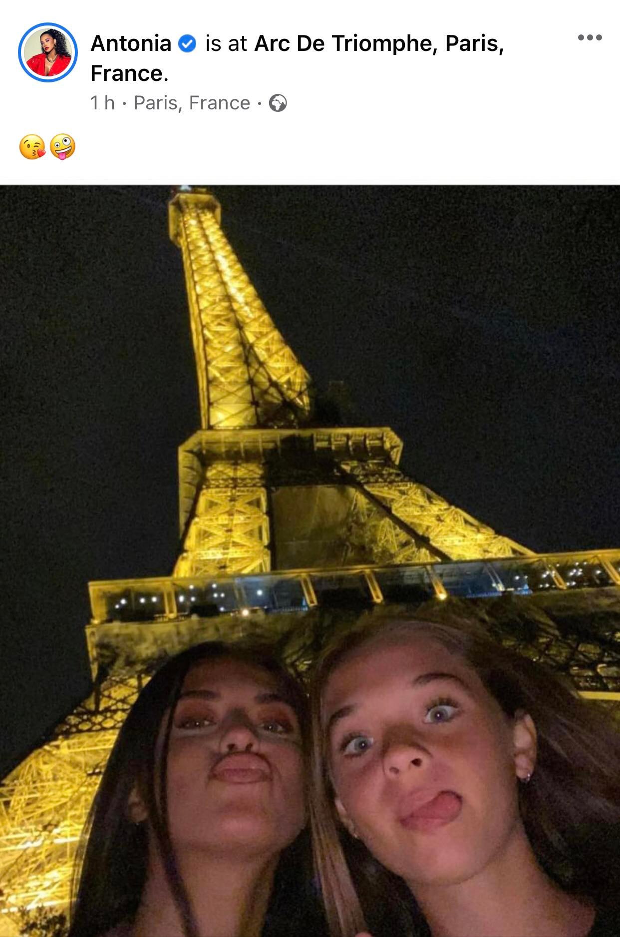 Gafă de proporții pentru Antonia! Artista a confundat Arcul de Triumf din Paris cu Turnul Eiffel. Mori de râs! FOTO