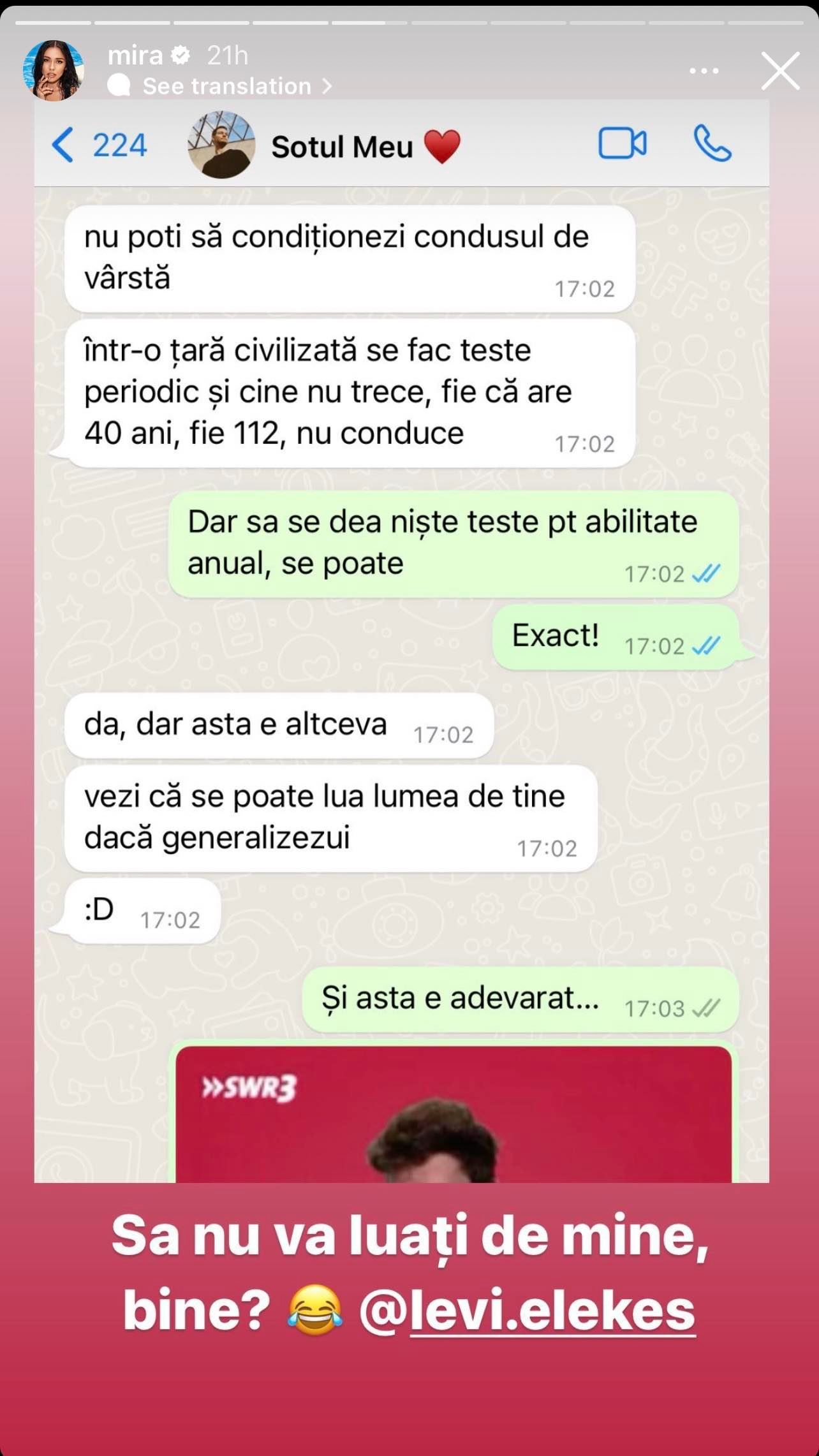 Cum îl are Mira trecut pe Levi în telefon. Foștii iubiți ai artistei ar fi geloși să vadă asta