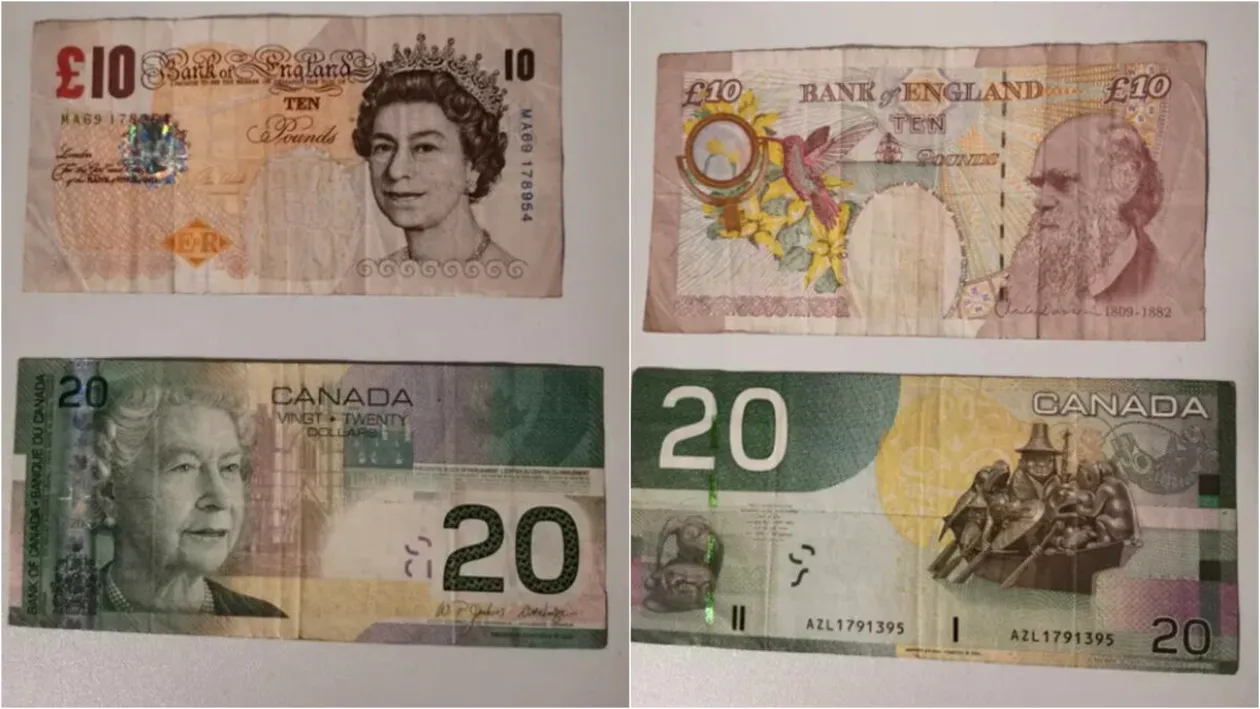 Românii au scos la vânzare pe OLX bancnote cu Regina Elisabeta a II-a. Cu câți lei se vând 