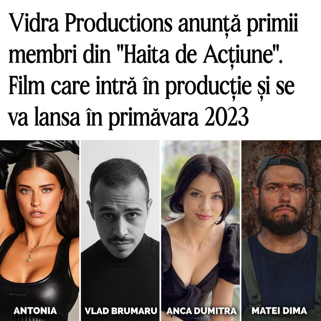 weekend. Antonia, rol în unul dintre cele mai așteptate filme ale lui 2023. Din distribuție fac parte Iancu Sterp și Anca Dinicu