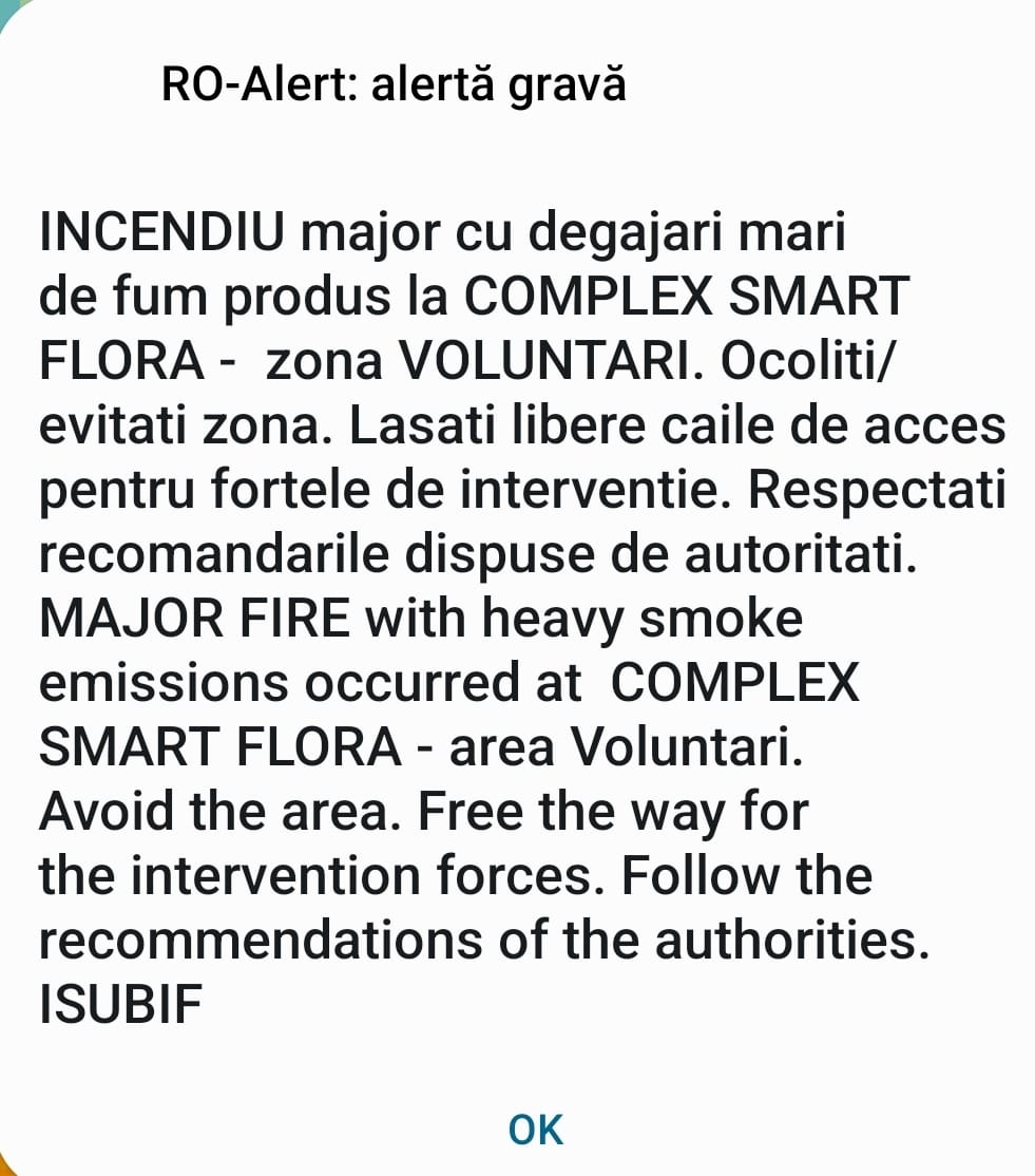 Încă un incendiu puternic în apropierea Capitalei! ISUBIF a făcut anunțul chiar acum. 