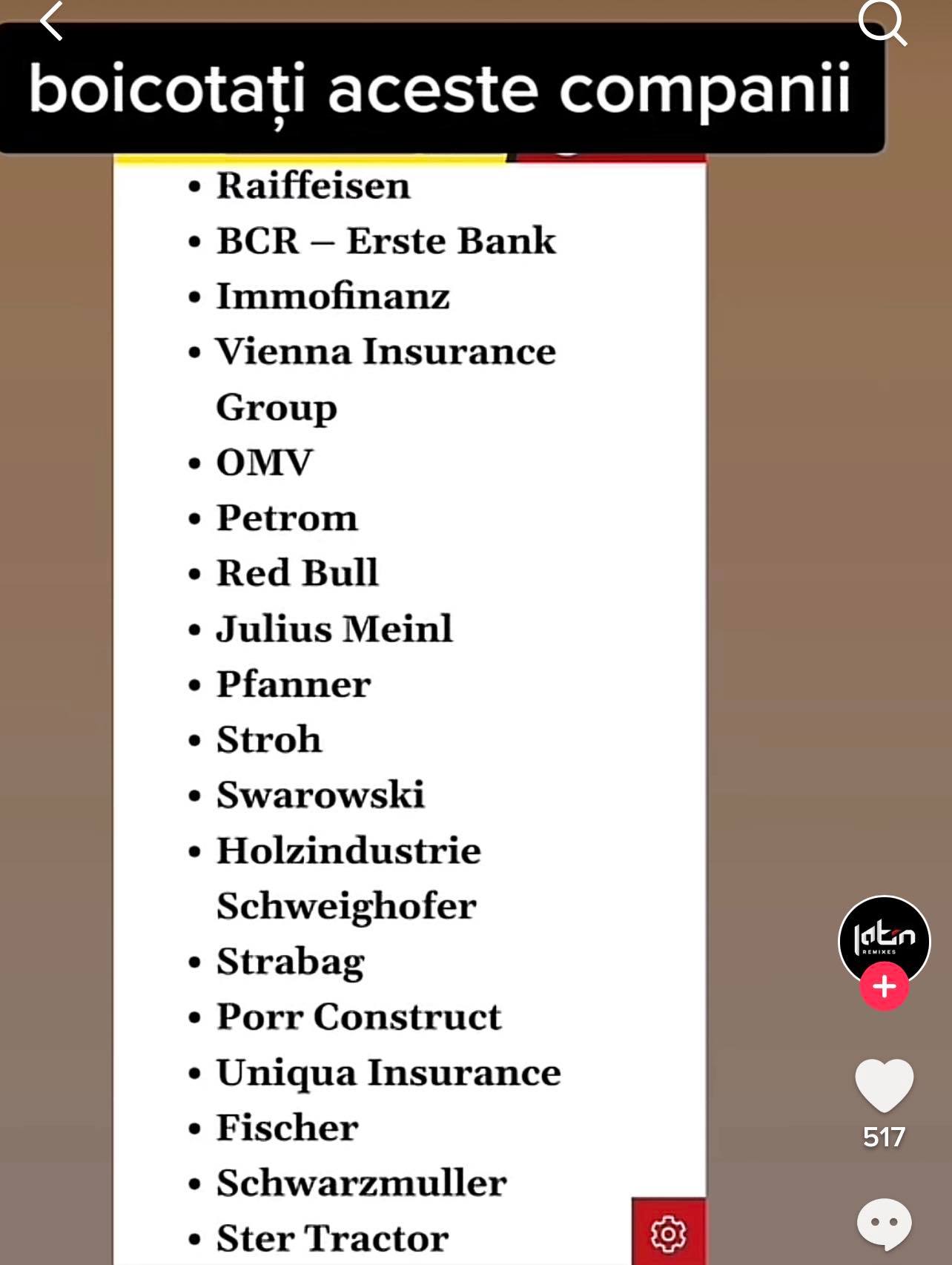 Lista completă a companiilor din România cu acționari austrieci. Românii le vor evita de acum încolo