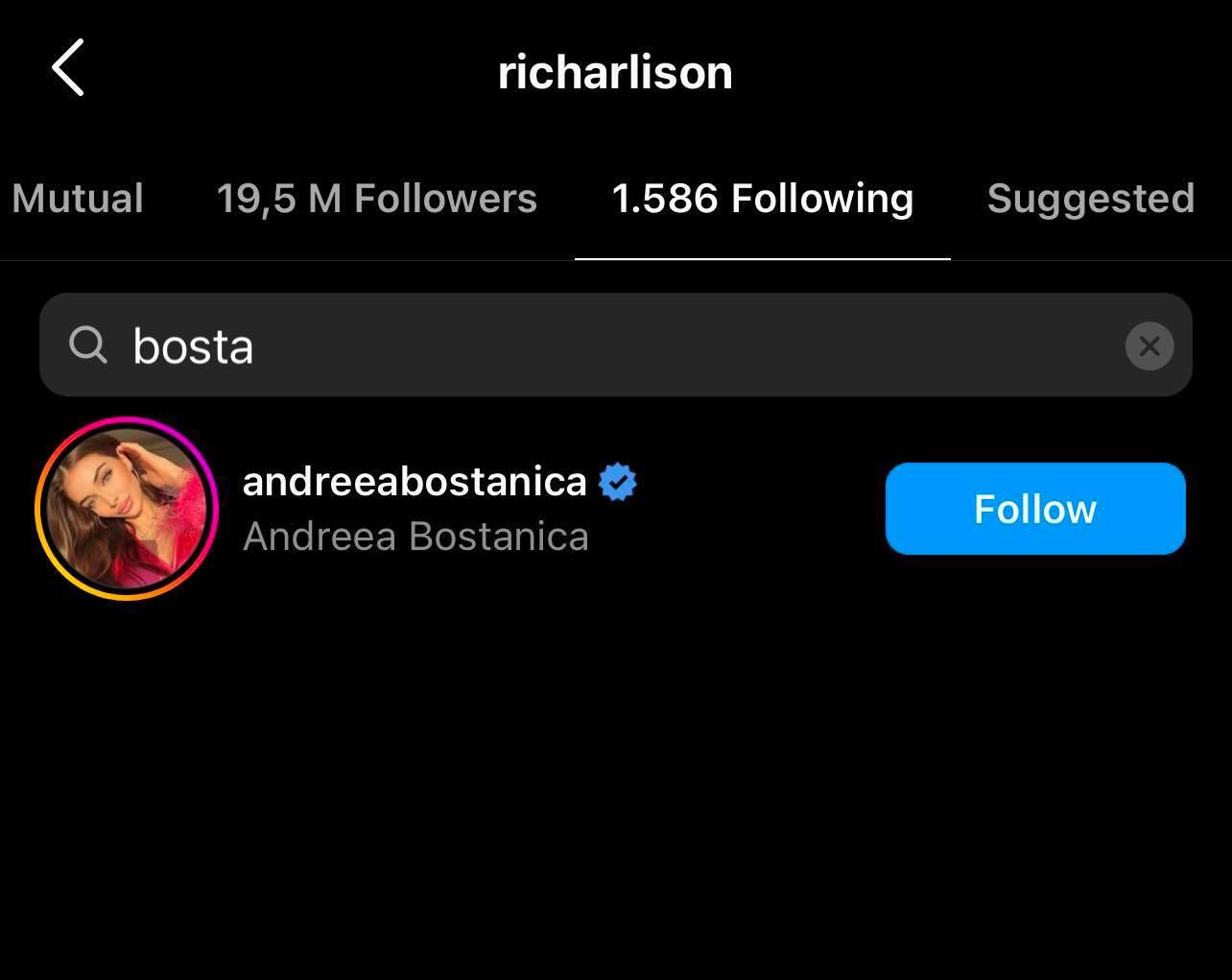 Richarlison a pus ochii pe o româncă. Pe cine urmărește celebrul fotbalist pe Instagram