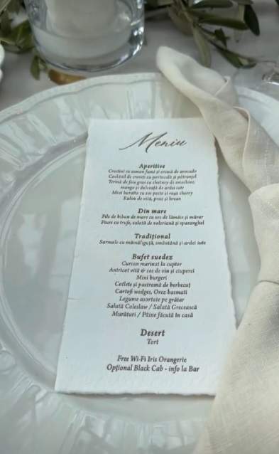 Ce preparate au avut pe masă invitații de la nunta lui Smiley. Meniul nu a fost deloc unul ieftin