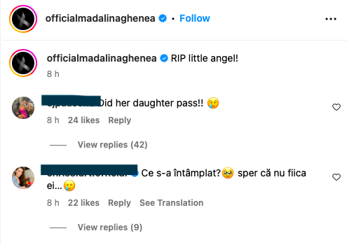 Mădălina Ghenea își șochează fanii cu un mesaj dureros: „RIP LITTLE!” Este vorba de fiica ei, Charlotte?!