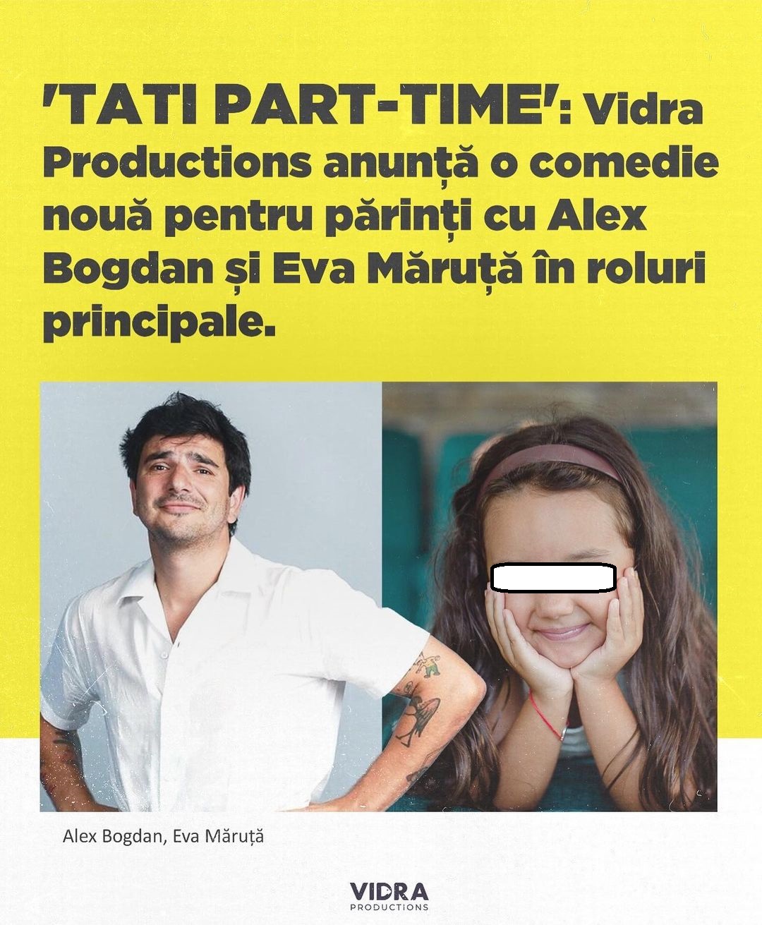 Eva Măruță, primul rol principal într-un film. Alături de ce mari actori va juca fiica lui Cătălin și a Andrei