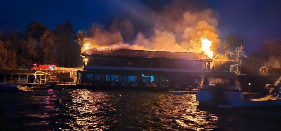 Incendiu puternic la Taverna Racilor din Snagov! Nu se mai opresc problemele pentru “Pescobar”